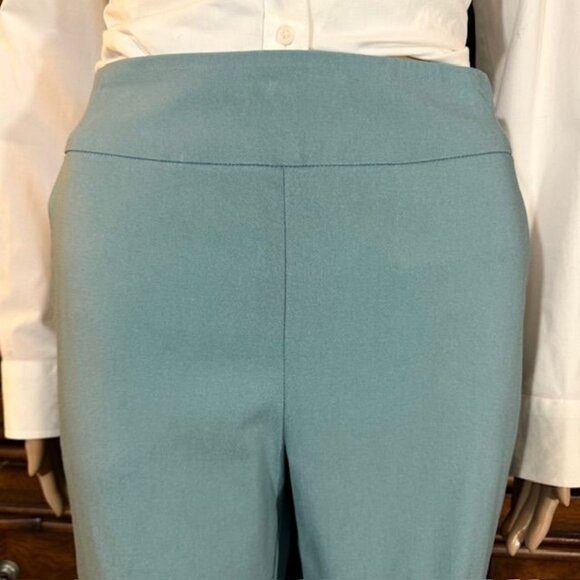 Marla Wynne Slate Blue Stretch Twill Flatterfit Ankle Pant - Picture 5 of 8